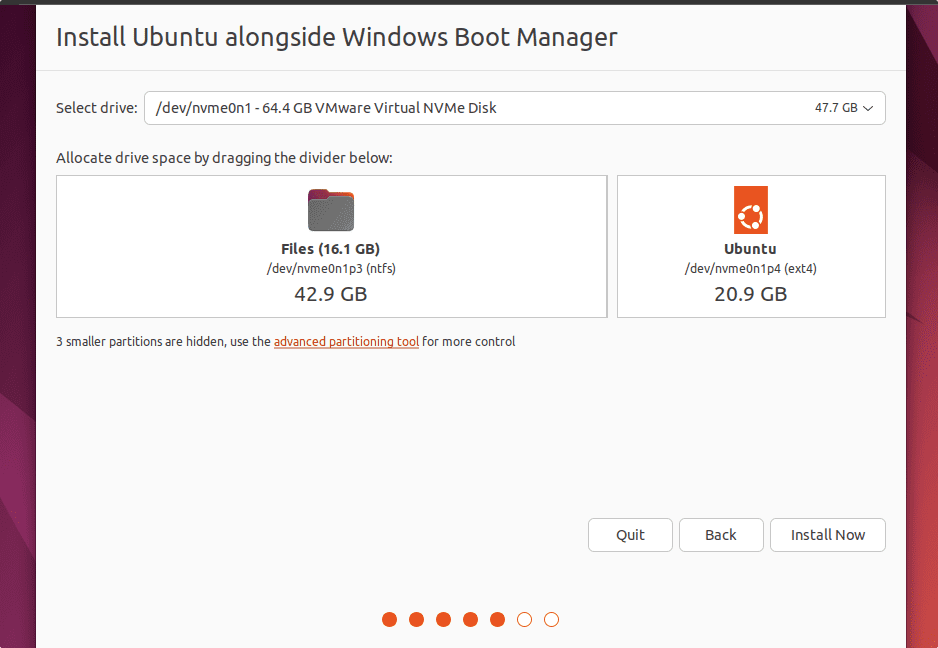 Allocate Ubuntu 22.04 Disk space from Windows 11