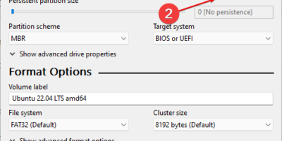 Create Ubuntu 22.04 ISO bootable USb drive using Rufus