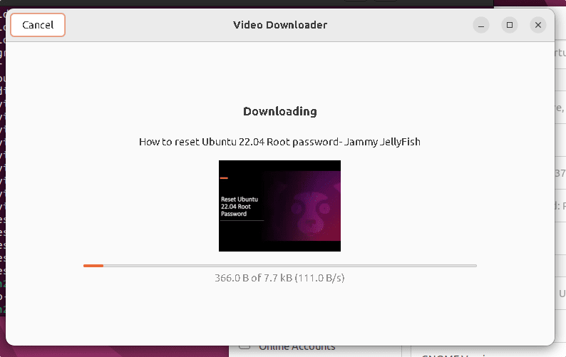 Downloading Youtube Video on Ubuntu 22.04 Jammy