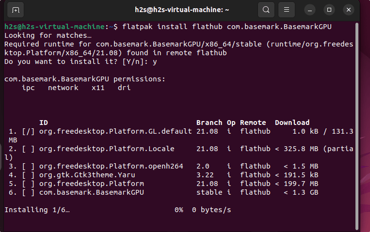 Install Basemark using Flatpak on Ubuntu 22.04