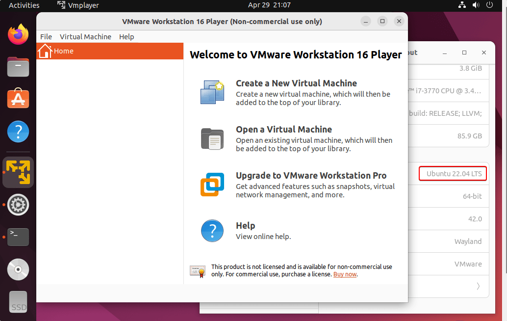 Installer Vmware Workstation Player sur Ubuntu 22.04 LTS