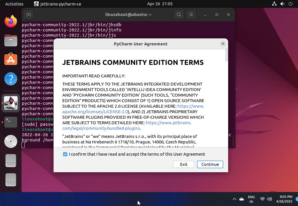 Jetbrain community edition terms