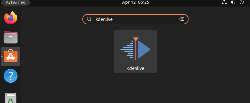 Icône de lancement Kdenlive Linux