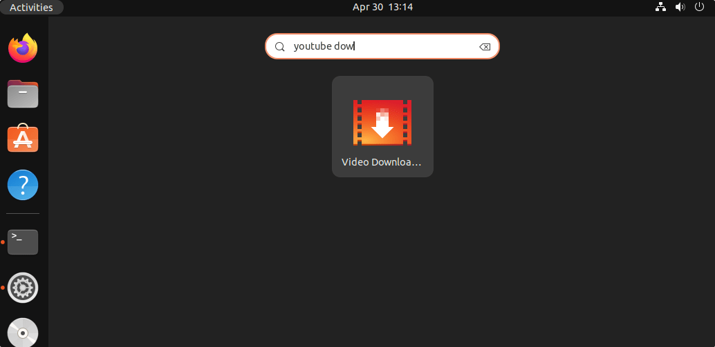 Launch youtbe downloader Linux app