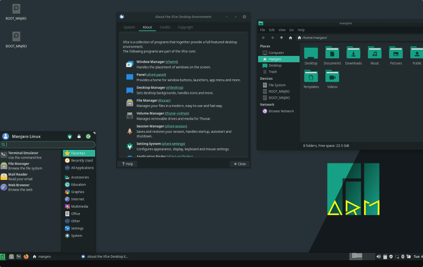 Manjaro Linux lightweight