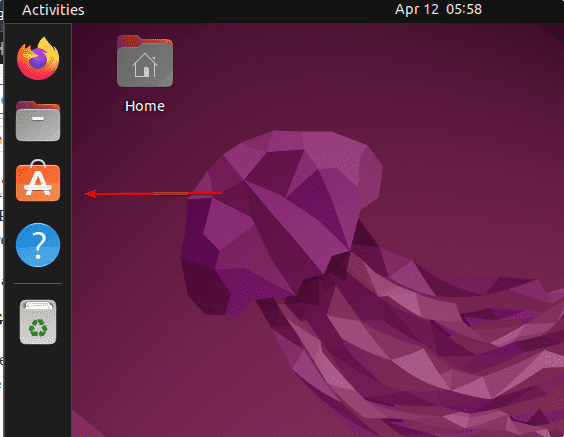 Open Ubuntu 22.04 Jammy Software center