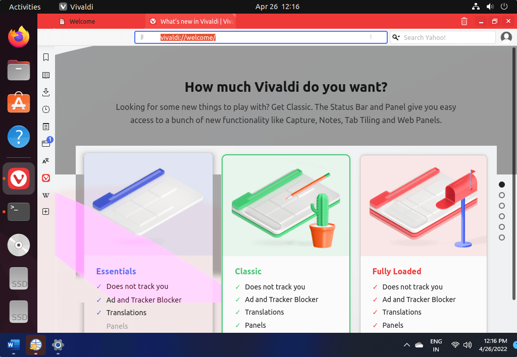 Vivaldi browser install ubuntu 22.04 LTS