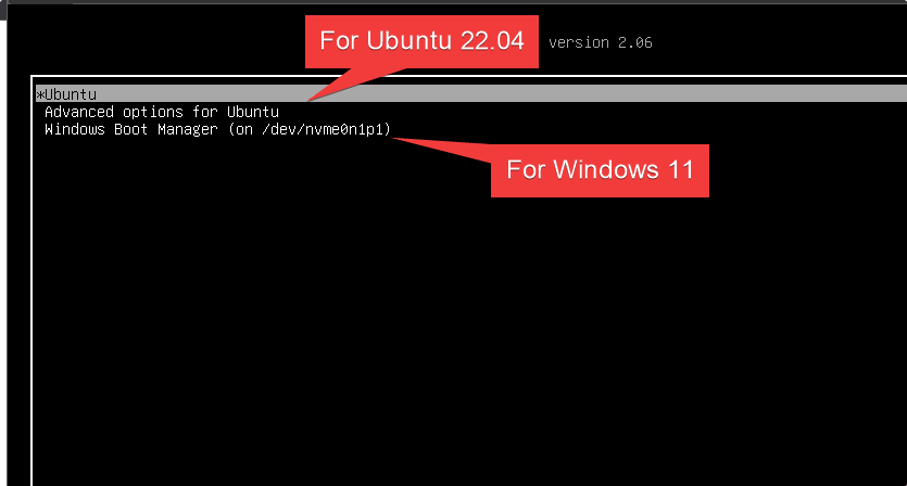 Windows 11 and Ubuntu 22.04 Dual boot installation