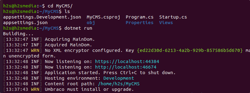 run your Umbraco CMS on Ubuntu 20.04
