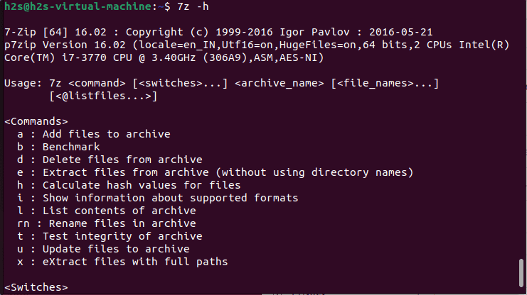 7zip install on Ubuntu 22.04 Jammy