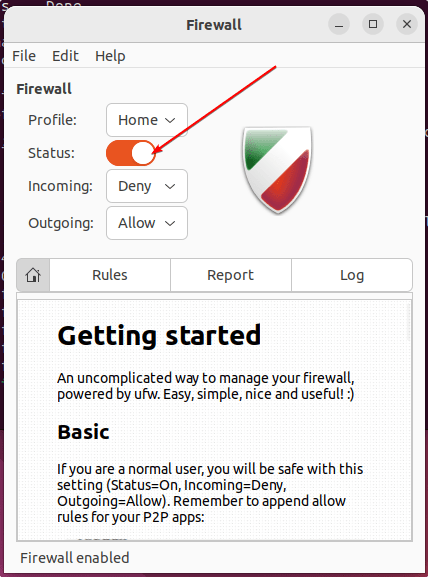 Enable or disable UFW Firewall on Ubuntu 22.04