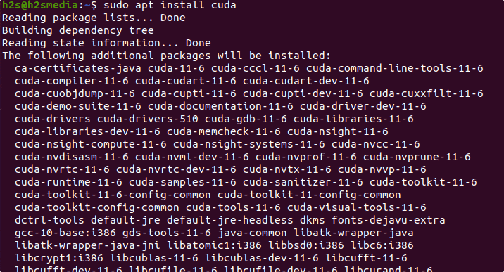 Install Nvidia CUDA on Ubuntu 20.04