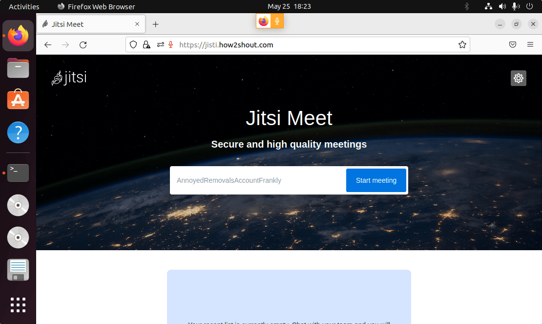 Jitsi meet install on Ubuntu 22.04 Jammy jellyfish