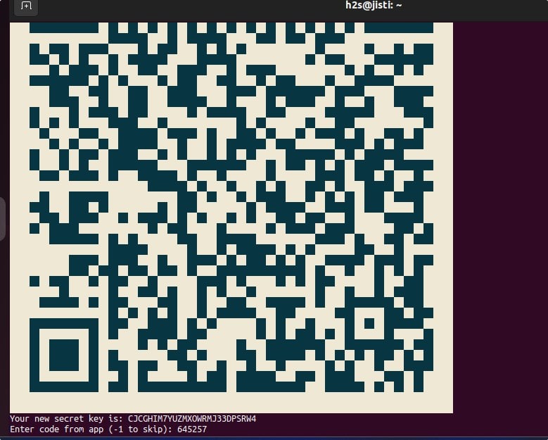 Sban QR code two factor authentication ubuntu linux
