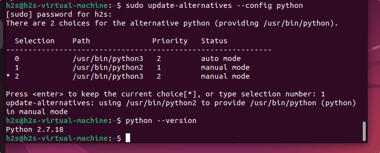 Set python alterantive in Ubuntu 22.04