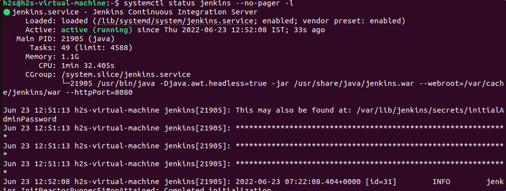 Check Jenkins service Ubuntu 22.04