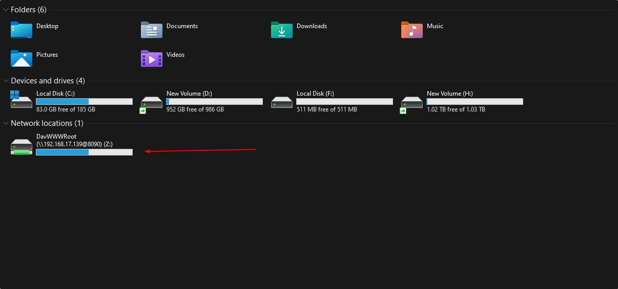 Connect webDAV on Windows 10 ro 11