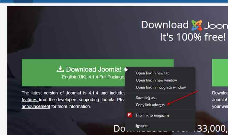 Download the Joomla release
