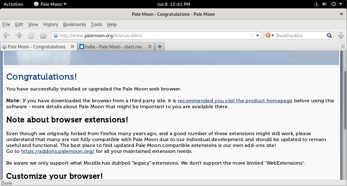 Install Pale Moon Browser on Debian 11 bullseye