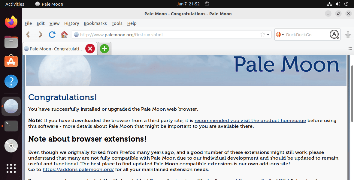 Install Pale Moon on Ubuntu 20.04
