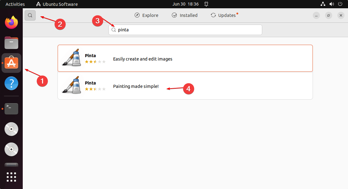 Install Pinta on Ubuntu 22.04 using GUI