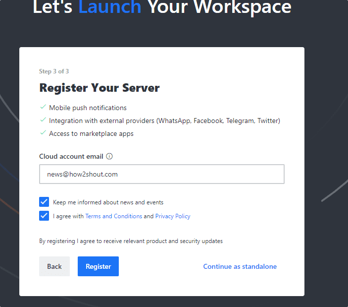 Register Your Rocket Server