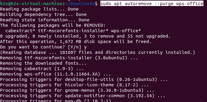 Uninstall WPS Office Linux Ubuntu 22.04