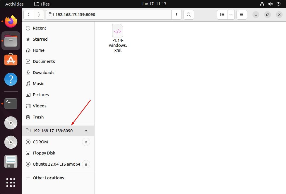 SFTPGO WebDav has been connected to Ubuntu 22.04