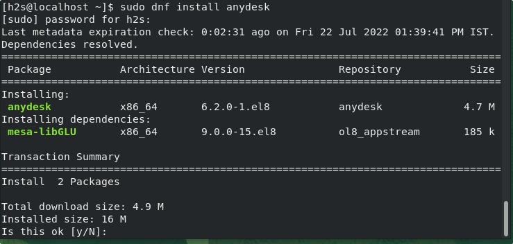 Command to install AnyDesk on Linux