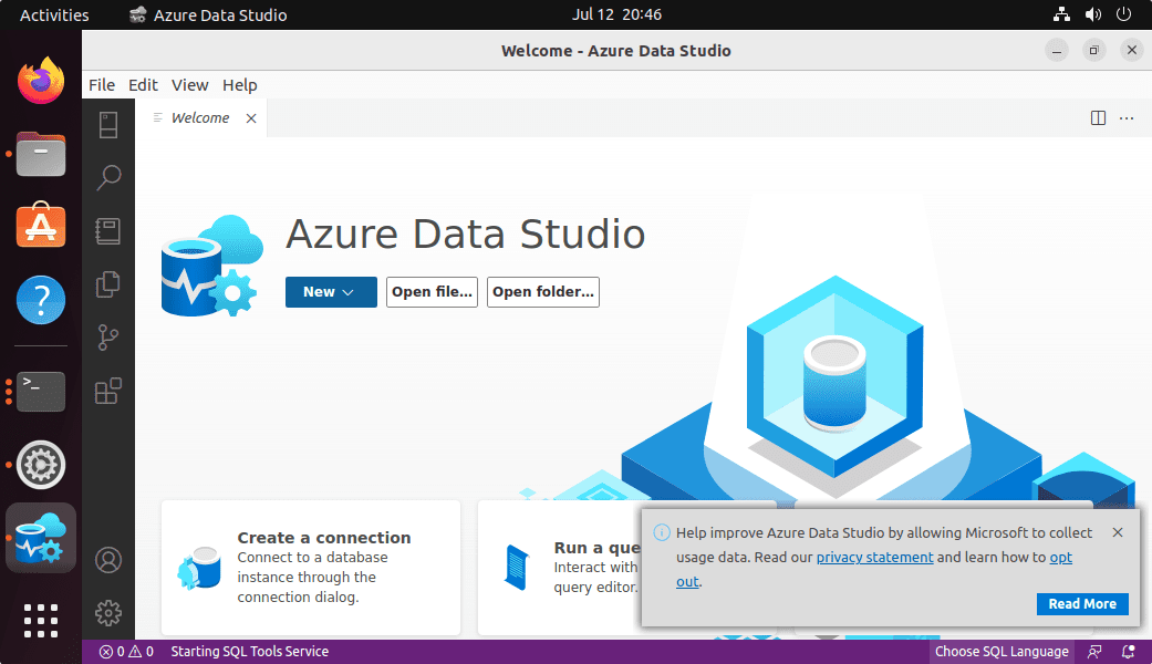 Install Azrue Data Studio on Ubuntu 22.04 LTS