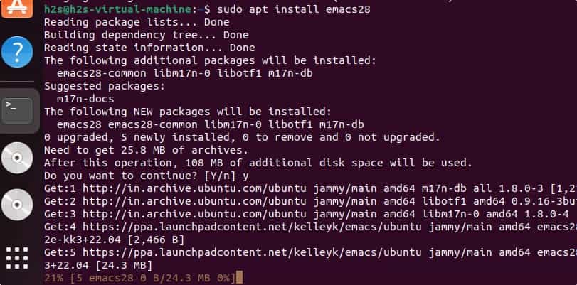 Install Emacs 28 on Ubuntu 20.04