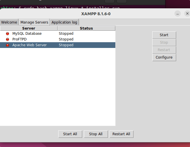 Install XAMPP server on Ubuntu 22.04