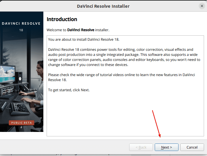 Start DaVinci Resolve studio install on Ubuntu 22.04