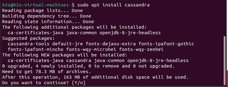 Apt install cassandra on Ubuntu 22.04