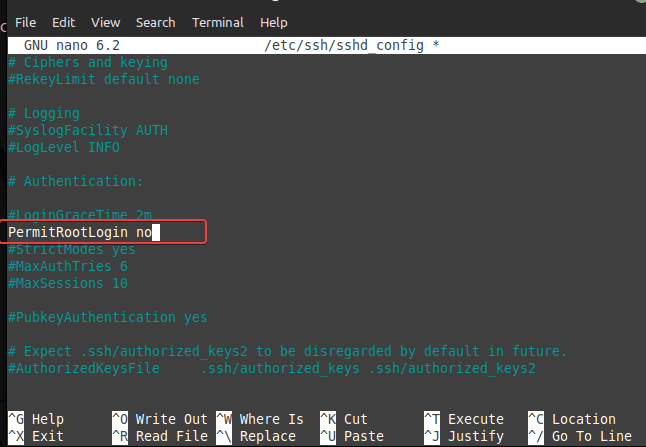 Disable root login on SSH Ubuntu 20.04 Server