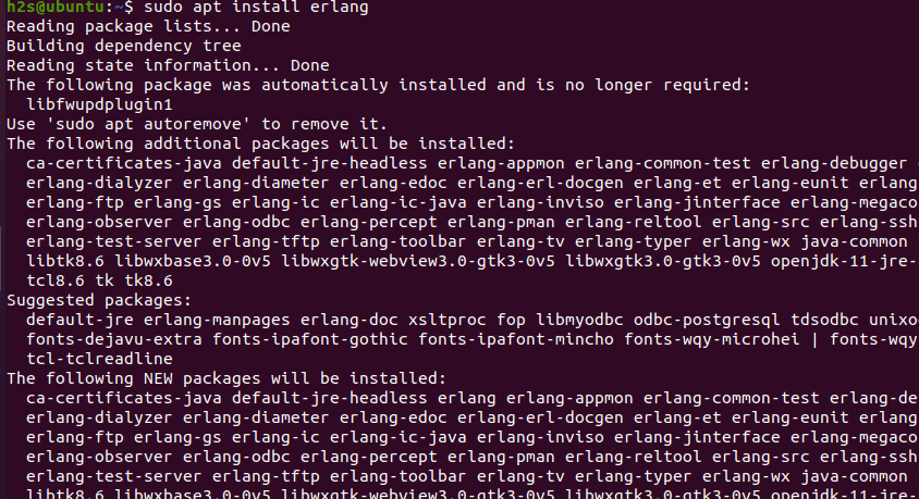 Install Erlang on Ubuntu 20.04 LTS Linux