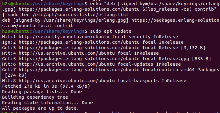 Install Erlang on Ubuntu 20.04