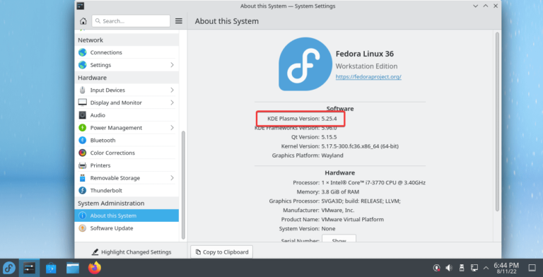 Install KDE Plasma desktop on Fedora Linux