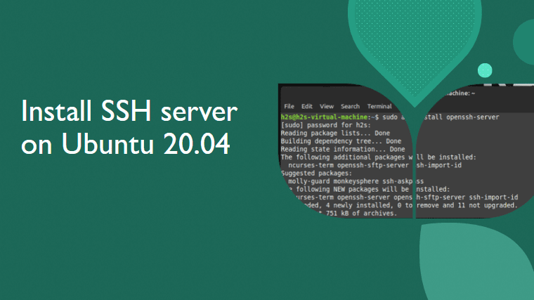 Install SSH server on Ubuntu 20.04 LTS