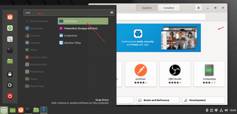 Install Snap Store on Linux Mint 21