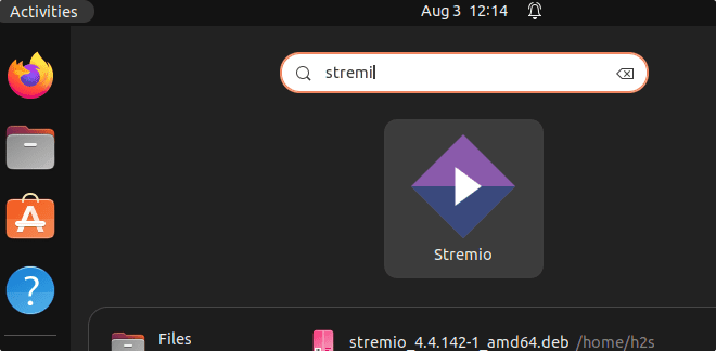 Démarrer l'application Stremion sur Ubuntu