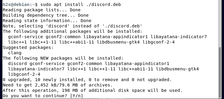 command install discord debian 11