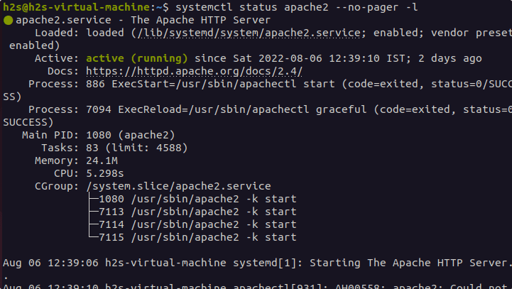installer le serveur Web Apache sur Linux