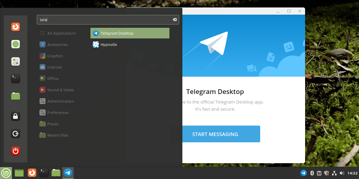 install Telegram app on Linux Mint 21 Vanessa or LMDE 5