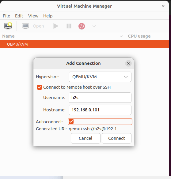 Connect Remtoe KVM Ubuntu 20.04 Server