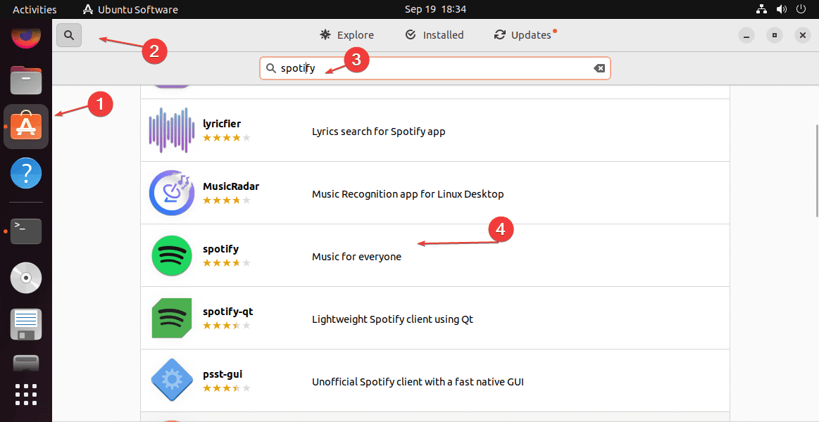 GUI Ubuntu software for Spotify