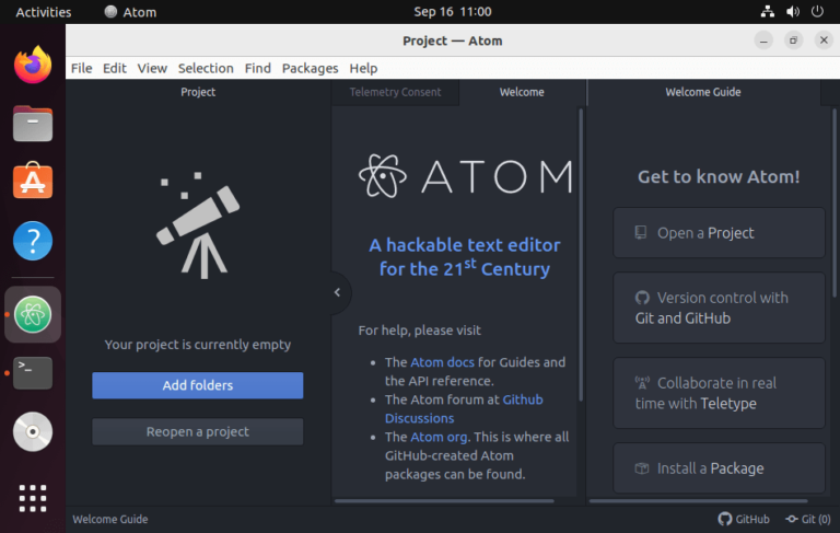 Install Atom on Ubuntu 22.04
