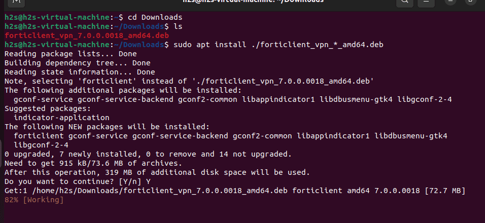 Install FortiClient VPN on Ubuntu 22.04