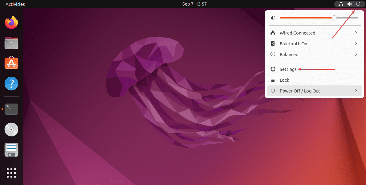 Open Ubuntu Settings