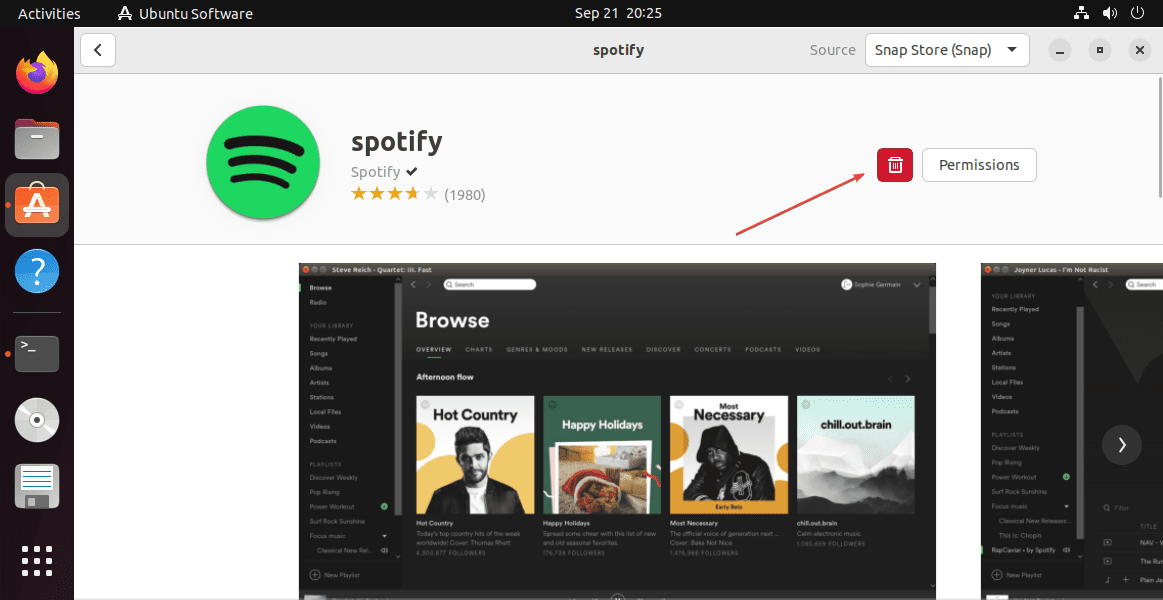 Uninstall Spotify from Ubuntu Linux